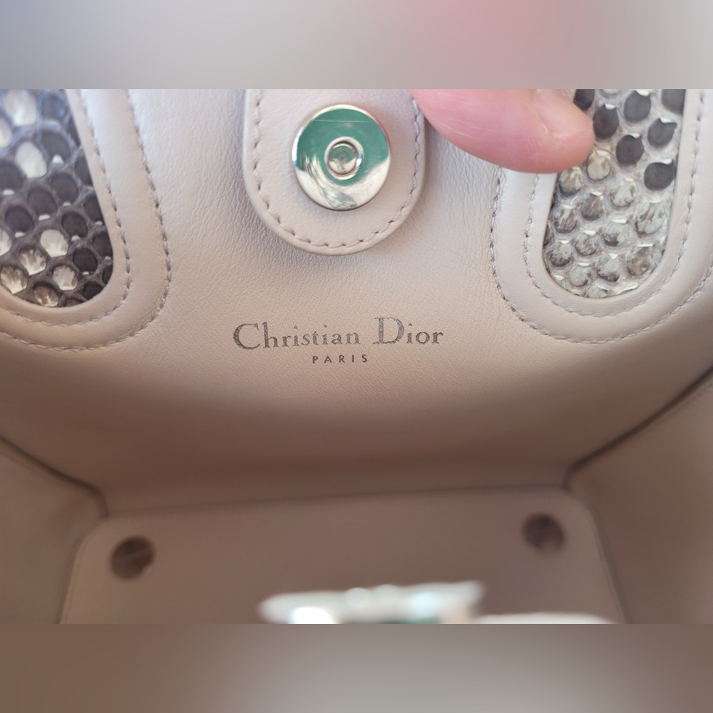 DIOR 2 Way Leather and Python Handbag/Shoulder - Picture 11 of 14